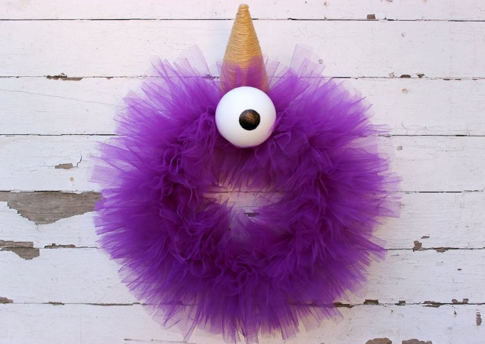 monster Halloween wreath